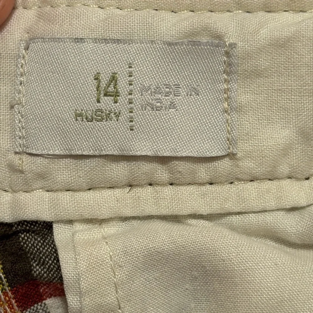 Vintage Old Navy Boys 14 Husky Patchwork Plaid Shorts
